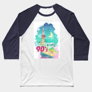 90's Dream Girl (Lines version) Baseball T-Shirt